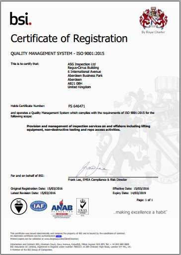 ISO 9001:2015 certification gained